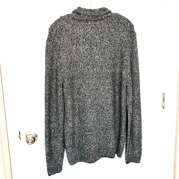 Retrofit Wms L Cowl Neck Drawstring Charcoal Gray Tunic Knit Sweater Cozycore - Picture 2 of 6